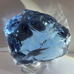 Gem Banded Lady Nellie "Heart" with bubbles Monatomic Andara Crystal 805.0 g.