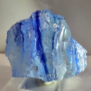 Rare Gem Multi Banded Angel Aura Ice/Elestial Sapphire/Tanzanite Fire/Pastel Ice "Heart" Monatomic Andara Crystal 346.2 g.