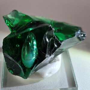 Rare Gem Blue/Green Emerald Shift with bubble Monatomic Andara Crystal 31.6 g.