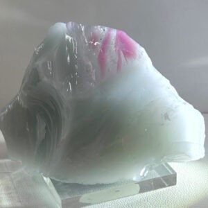 Rare Multi Banded Pastel Mint/Pastel Lilac/HGW Pink/Ice "Heart" Monatomic Andara Crystal 112.9 g.