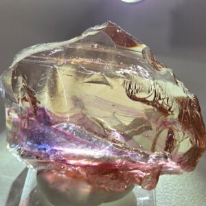 Rare Gem Banded Angel Aura Sophia/Celestial Gold/Multi Rainbow with bubbles Monatomic Andara Crystal 74.2 g.