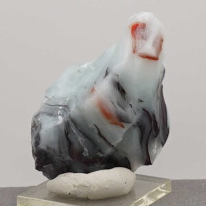 Rare Multi Banded Pastel Ice/Scarlet/Earth Shaman/Iridium Black Monatomic Andara Crystal 58.9 g.