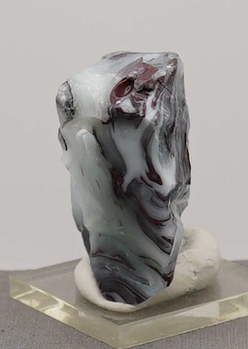 Rare Multi Banded Pastel Ice/Scarlet/Earth Shaman/Iridium Black Monatomic Andara Crystal 58.9 g. - Image 8