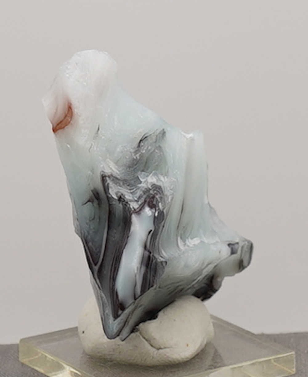 Rare Multi Banded Pastel Ice/Scarlet/Earth Shaman/Iridium Black Monatomic Andara Crystal 58.9 g. - Image 10