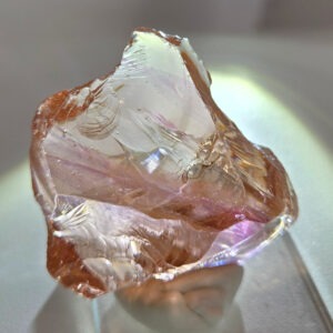 Rare Gem Banded Angel Aura Sophia/Celestial Gold/Multi Rainbow with bubbles Monatomic Andara Crystal 42.6 g.