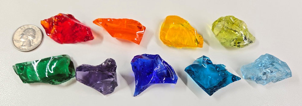 Gem 9 Piece "Enlightenment" Set Monatomic Andara Crystal 106.1 g. - Image 2