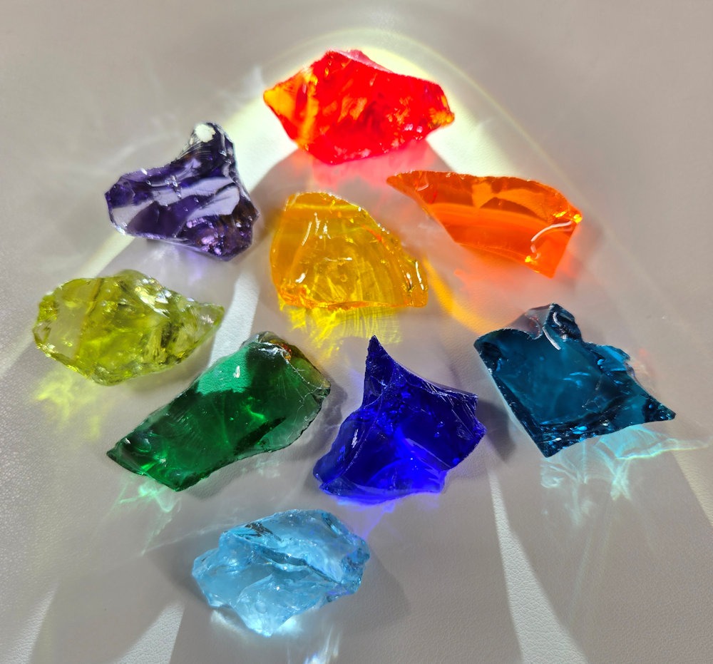 Gem 9 Piece "Enlightenment" Set Monatomic Andara Crystal 106.1 g.