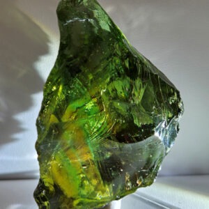 *One of a Kind* Gem Multi Emerald Shift/Cyan Angeles/Gold "Heart" Monatomic Andara Crystal 117.4 g.