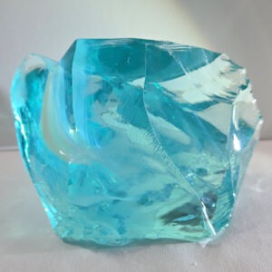 Rare Gem Bicolor Angel Aura Bleu Topaz/Pastel Ice "Heart" Monatomic Andara Crystal 565.0 g.