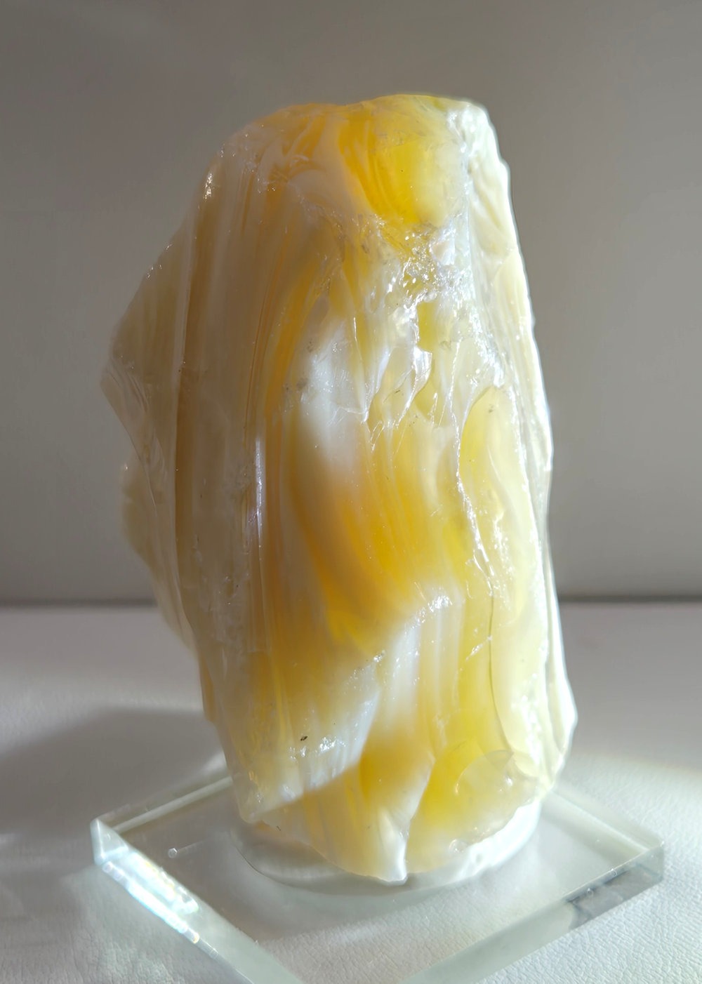 *One of a Kind* Multi Banded Metamorphosis/Pastel/Pastel Ice "Heart" Monatomic Andara Crystal 139.3 g. - Image 14