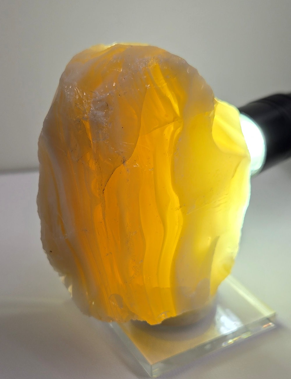 *One of a Kind* Multi Banded Metamorphosis/Pastel/Pastel Ice "Heart" Monatomic Andara Crystal 139.3 g. - Image 15