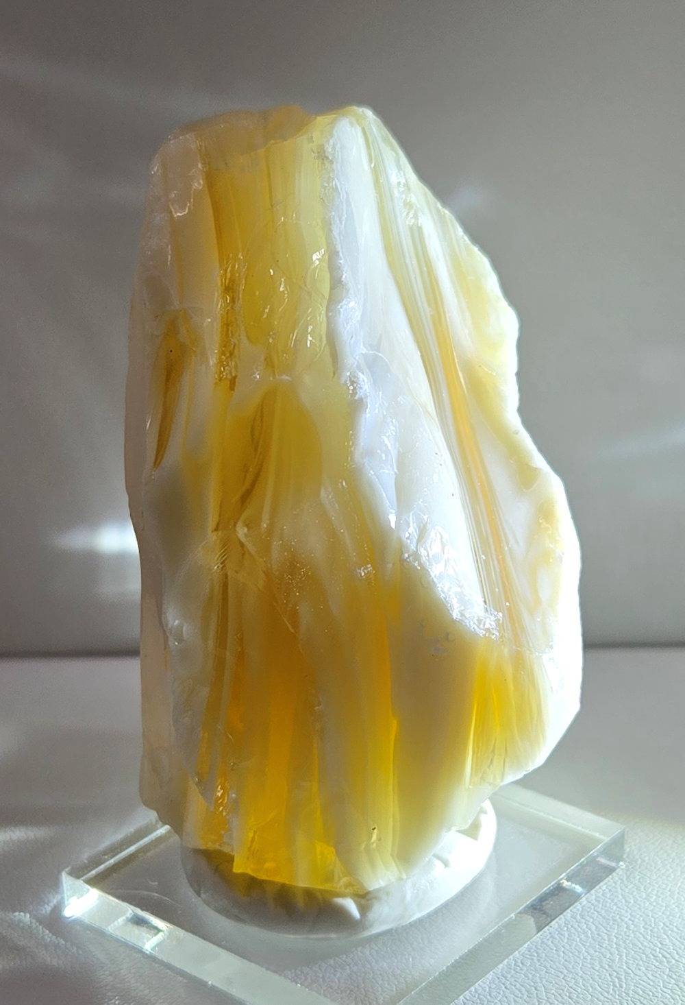 *One of a Kind* Multi Banded Metamorphosis/Pastel/Pastel Ice "Heart" Monatomic Andara Crystal 139.3 g.