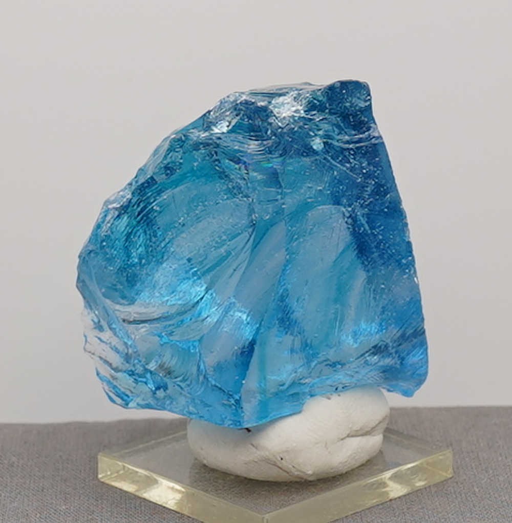 *Only Available "Heart" Piece* Rare Gem Multi Banded Azure Elysium/Electric Blue/Ice Sea Foam "Heart" Monatomic Andara Crystal 114.9 g. - Image 4