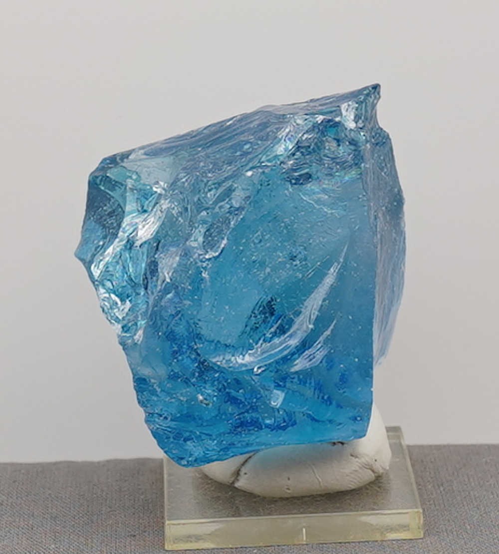 *Only Available "Heart" Piece* Rare Gem Multi Banded Azure Elysium/Electric Blue/Ice Sea Foam "Heart" Monatomic Andara Crystal 114.9 g. - Image 5