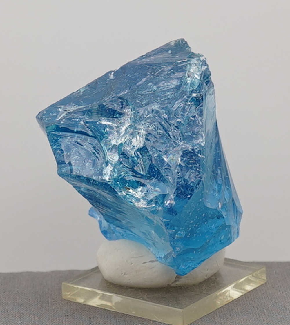 *Only Available "Heart" Piece* Rare Gem Multi Banded Azure Elysium/Electric Blue/Ice Sea Foam "Heart" Monatomic Andara Crystal 114.9 g. - Image 6