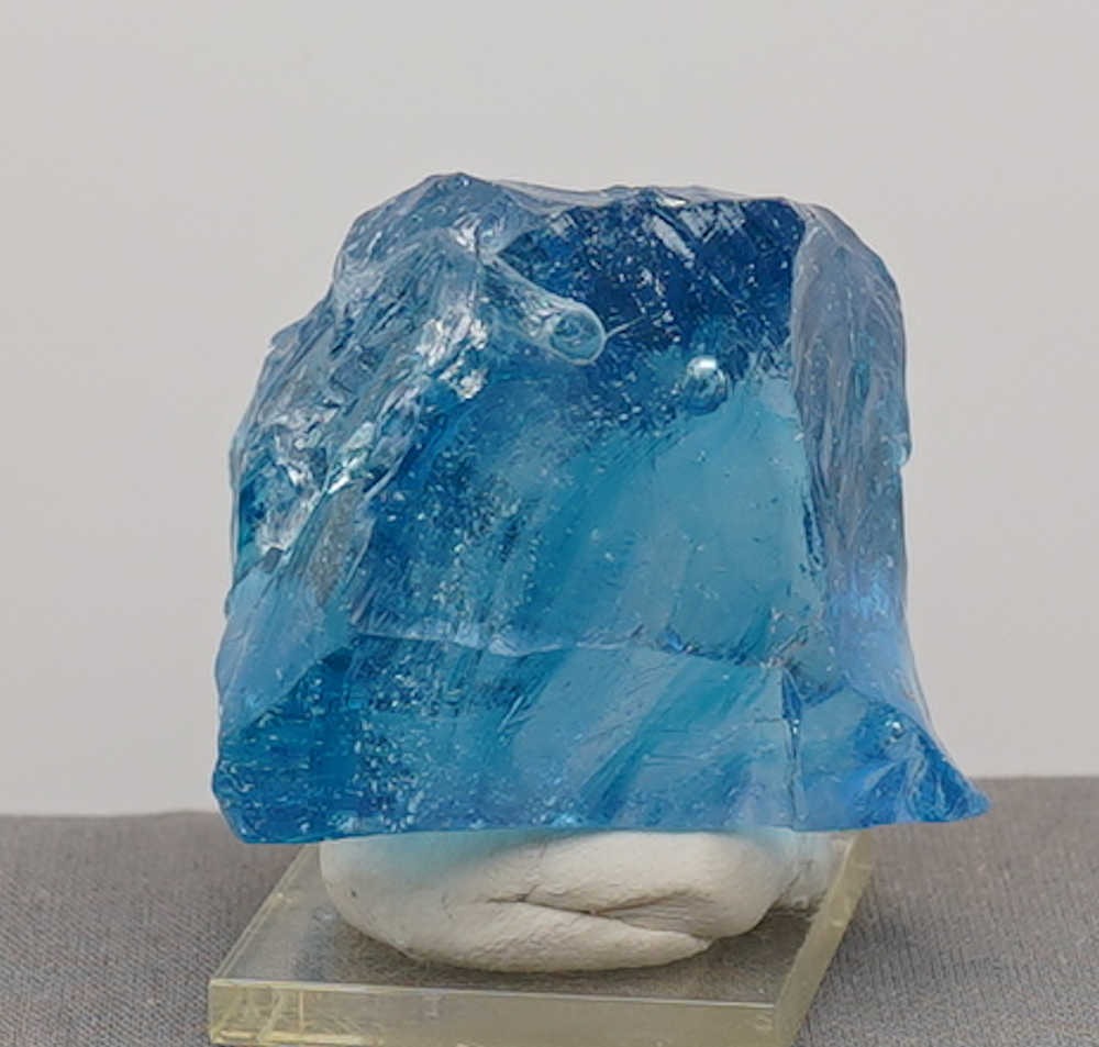 *Only Available "Heart" Piece* Rare Gem Multi Banded Azure Elysium/Electric Blue/Ice Sea Foam "Heart" Monatomic Andara Crystal 114.9 g. - Image 9