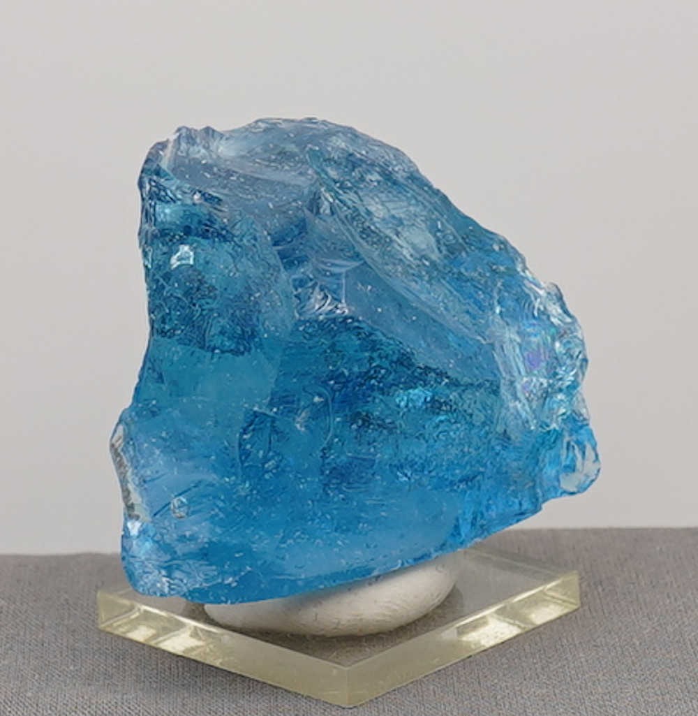 *Only Available "Heart" Piece* Rare Gem Multi Banded Azure Elysium/Electric Blue/Ice Sea Foam "Heart" Monatomic Andara Crystal 114.9 g. - Image 11