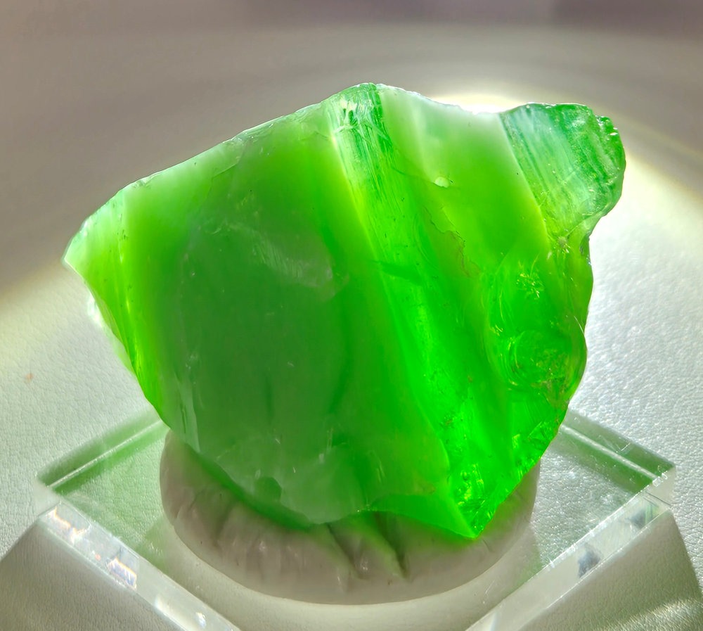 Rare Gem Banded Emerald/Pastel Emerald Monatomic Andara Crystal 39.5 g.