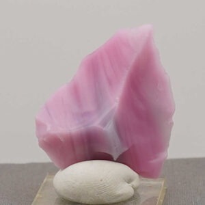 Rare Multi Banded Pastel Pink/Lilac/Raspberry/Ice Monatomic Andara Crystal 29.6 g.