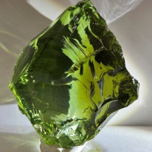 *One of a Kind* Gem Multi Celestial Gold Green/Gold/Earth Shaman "Heart" Monatomic Andara Crystal 734.0 g.