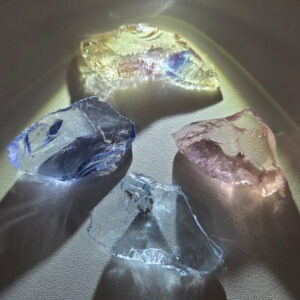 Gem 4 Piece "Cultivate" Set Monatomic Andara Crystal 33.7 g.