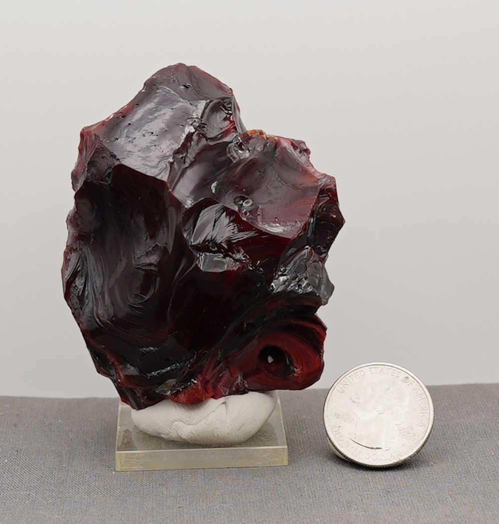 *One of a Kind* Gem Multi Banded Dragon's Blood/Scarlet/Iridium Earth Shaman "Heart" Monatomic Andara Crystal 179.0 g. - Image 15