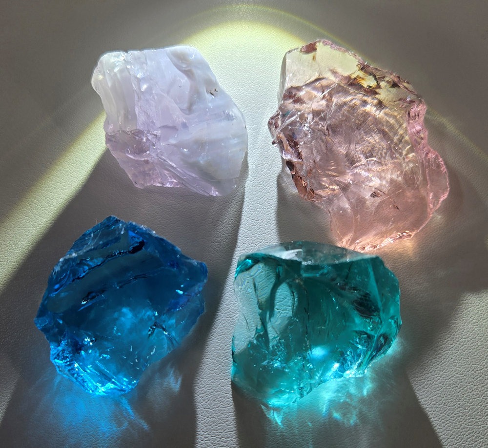 Rare Gem 4 Piece "Cultivate" Set Monatomic Andara Crystal 70.6 g.