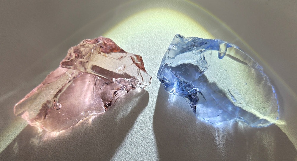 Rare Gem 2 Piece "Amplified" Set Monatomic Andara Crystal 29.3 g.