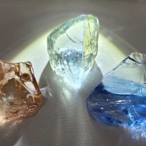 Rare Gem 3 Piece "Sacred Triad" Set Monatomic Andara Crystal 22.9 g.