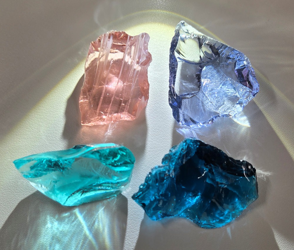 Rare Gem 4 Piece "Cultivate" Set Monatomic Andara Crystal 70.5 g.