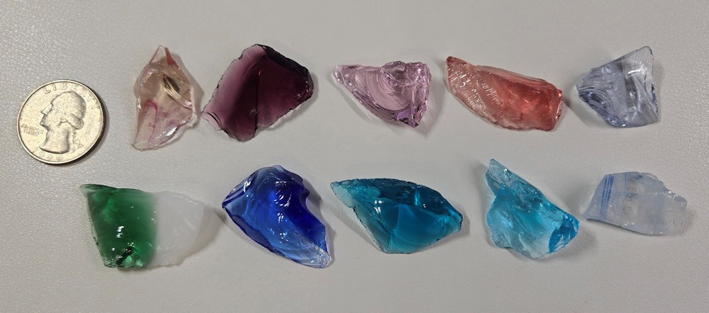 Rare Gem 10 Piece Pendant Set Monatomic Andara Crystal 37.6 g. - Image 2