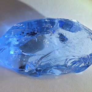 Gem Banded Lady Nellie "Heart" with bubbles Monatomic Andara Crystal 251.0 g.