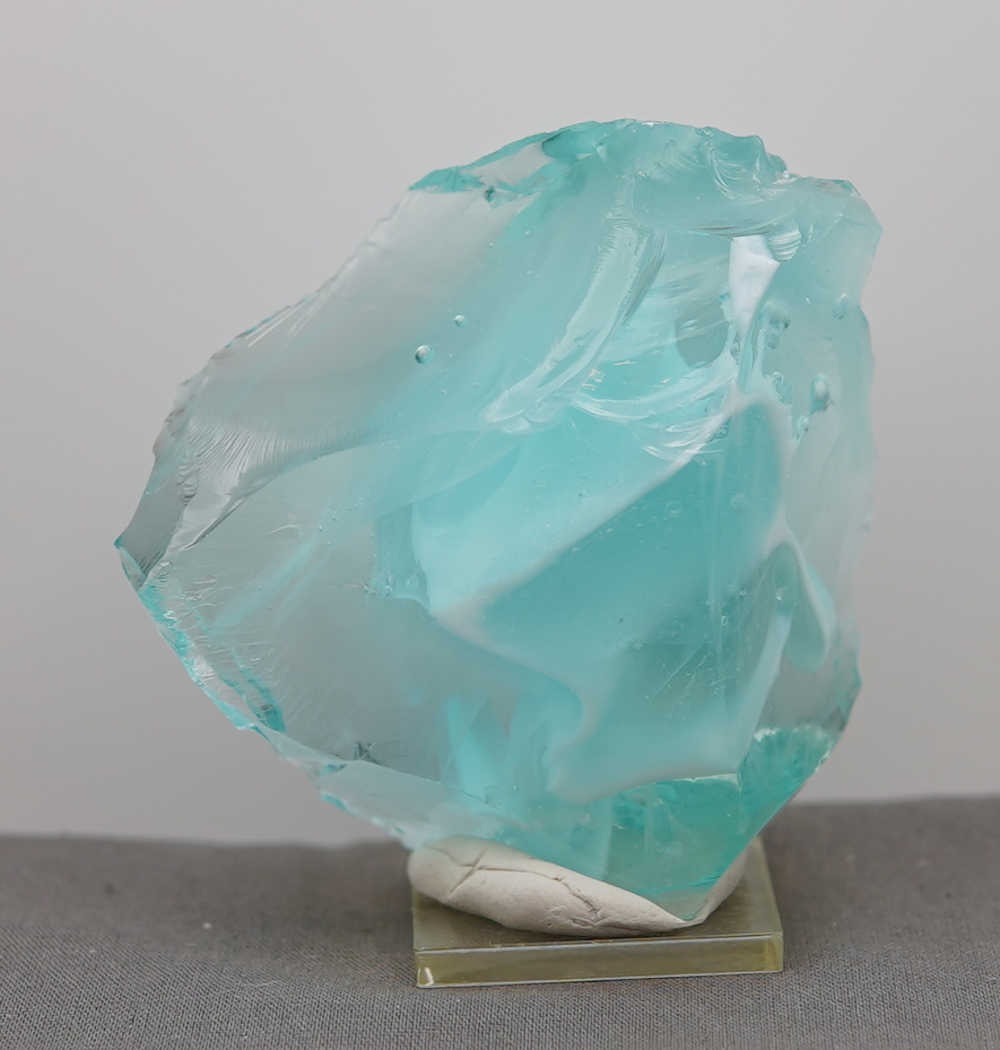 *Limited Time Special 30% Off!* Rare Gem Bicolor Angel Aura Bleu Topaz/Pastel Ice "Heart" Monatomic Andara Crystal 223.9 g. - Image 14