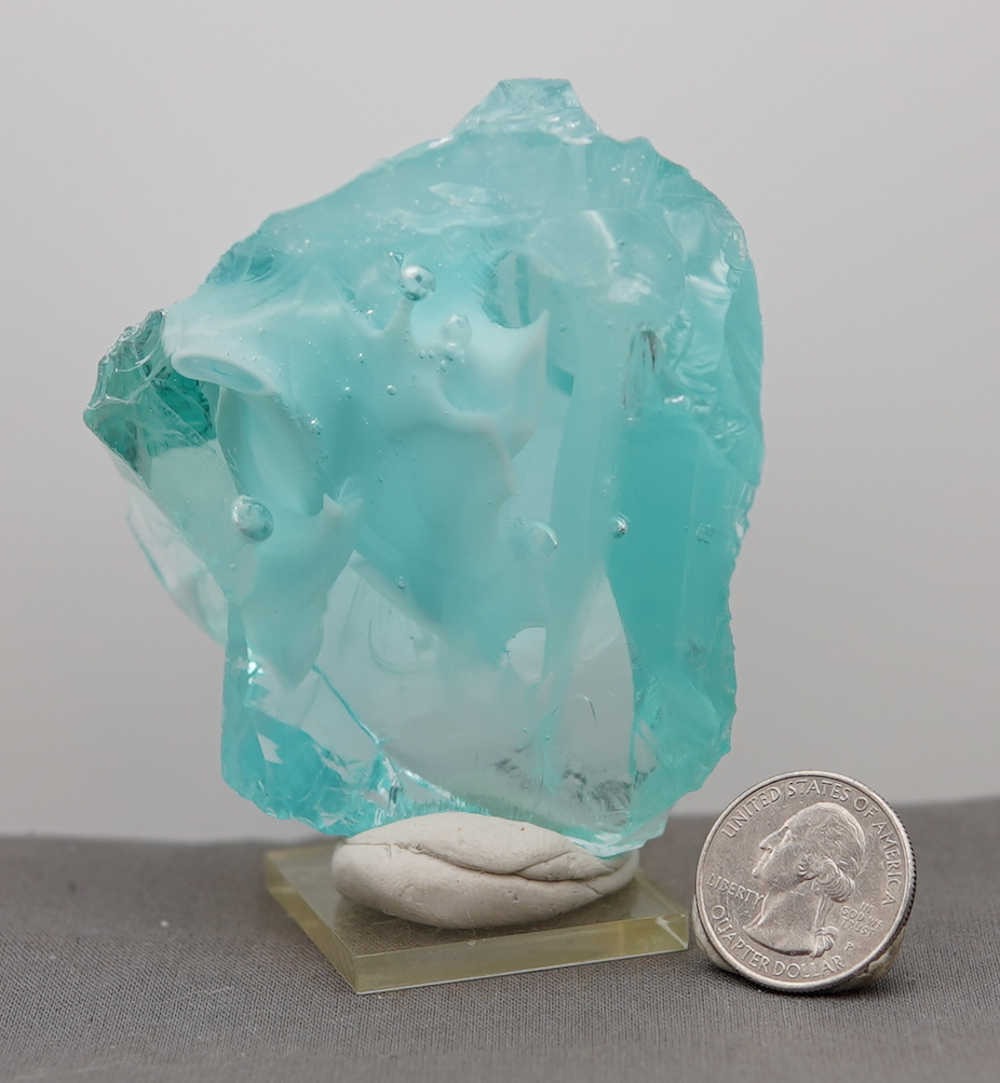 *Limited Time Special 30% Off!* Rare Gem Bicolor Angel Aura Bleu Topaz/Pastel Ice "Heart" Monatomic Andara Crystal 223.9 g. - Image 16