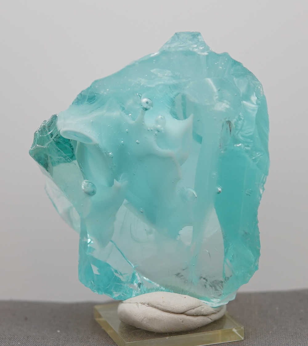 *Limited Time Special 30% Off!* Rare Gem Bicolor Angel Aura Bleu Topaz/Pastel Ice "Heart" Monatomic Andara Crystal 223.9 g. - Image 4