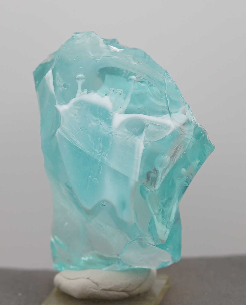 *Limited Time Special 30% Off!* Rare Gem Bicolor Angel Aura Bleu Topaz/Pastel Ice "Heart" Monatomic Andara Crystal 223.9 g. - Image 8