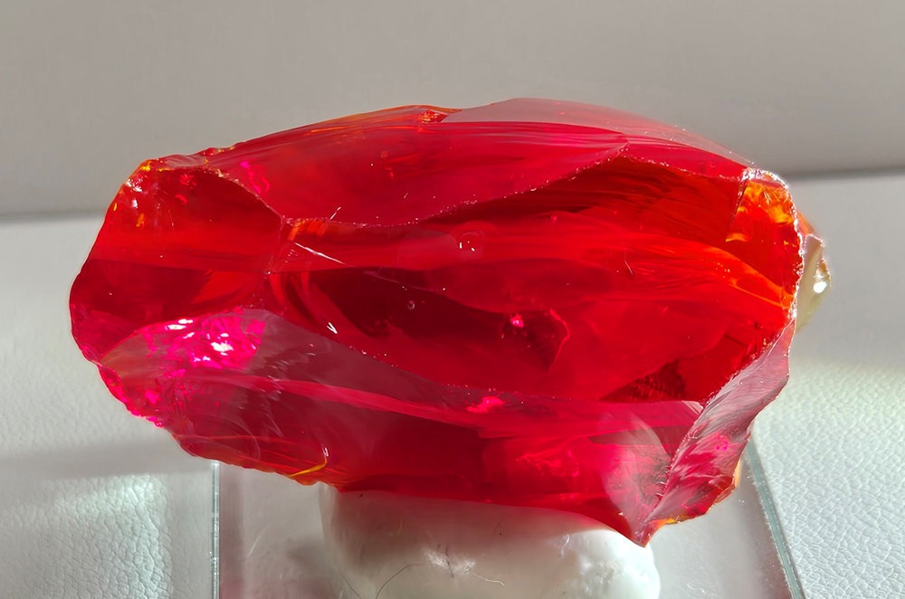 Rare Gem Banded Angel Aura Fire Opal/Lemurian Sunrise Monatomic Andara Crystal 33.5 g.