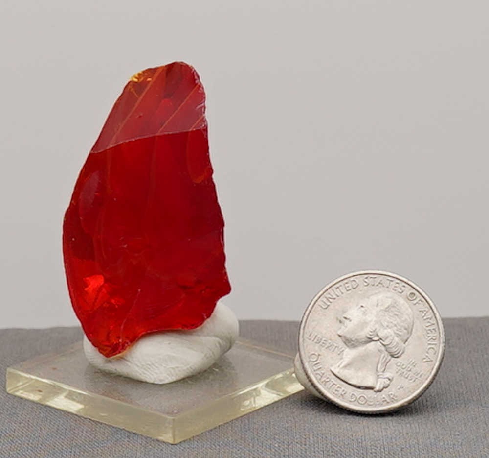 Rare Gem Banded Angel Aura Fire Opal/Lemurian Sunrise Monatomic Andara Crystal 33.5 g. - Image 11