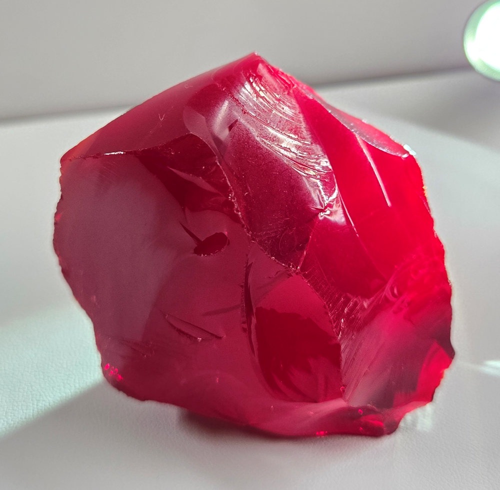Rare Gem Banded Angel Aura Scarlet Shift/Dragon's Blood "Heart" Monatomic Andara Crystal 168.5 g.