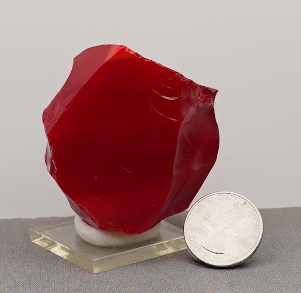 Rare Gem Banded Angel Aura Scarlet Shift/Dragon's Blood "Heart" Monatomic Andara Crystal 168.5 g. - Image 14