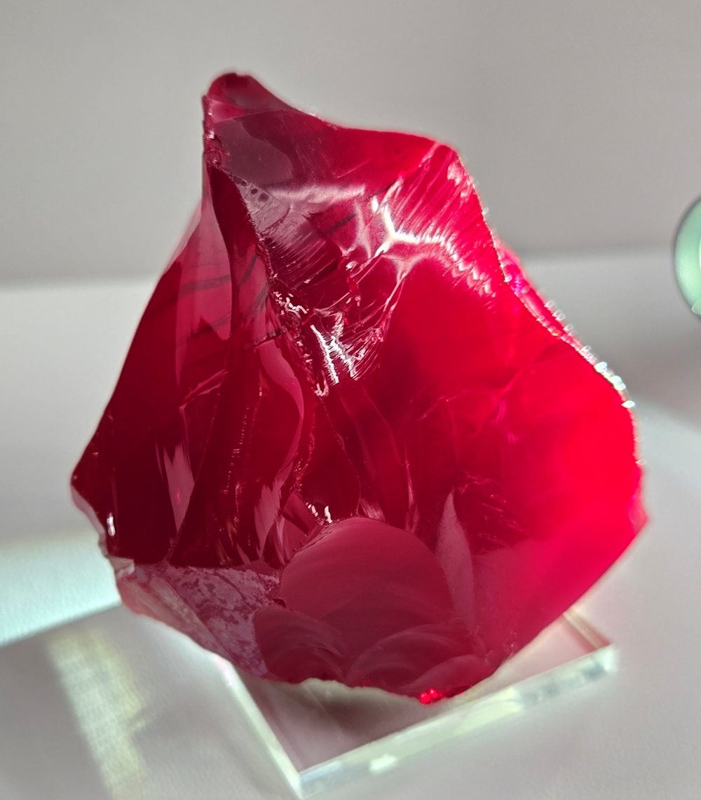 Rare Gem Banded Angel Aura Scarlet Shift/Dragon's Blood "Heart" Monatomic Andara Crystal 168.5 g. - Image 4