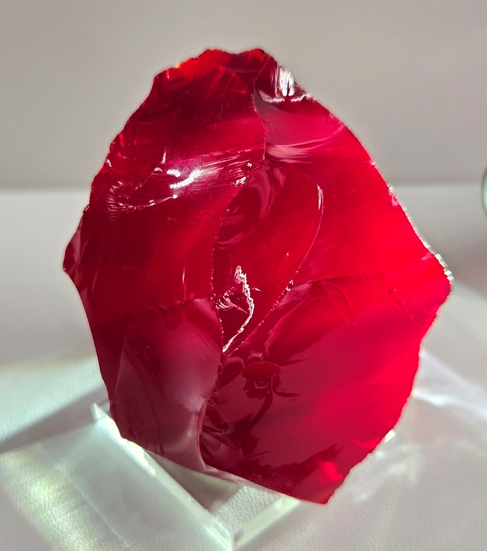 Rare Gem Banded Angel Aura Scarlet Shift/Dragon's Blood "Heart" Monatomic Andara Crystal 168.5 g. - Image 5