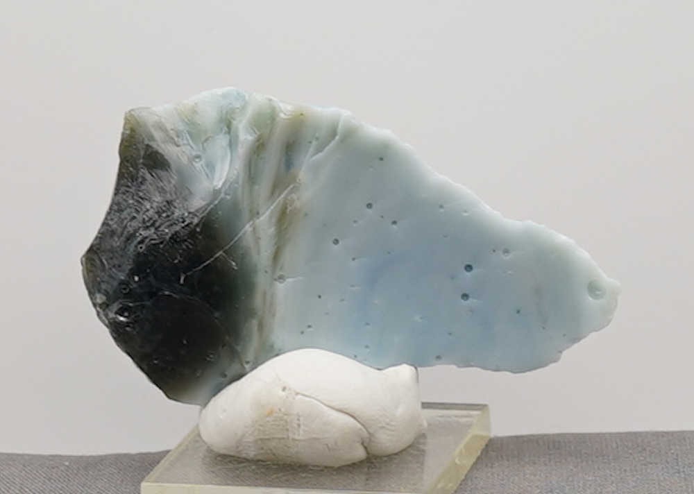 *Only 2 Pcs. Available* Rare Multi Banded Pastel Glacier/Adamantine/Earth Shaman/Ice Monatomic Andara Crystal 47.5 g. - Image 6