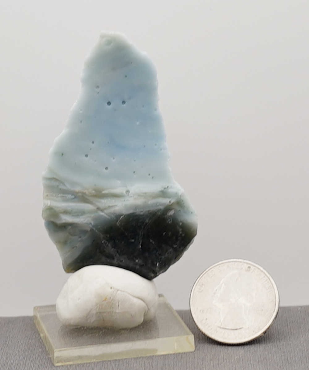 *Only 2 Pcs. Available* Rare Multi Banded Pastel Glacier/Adamantine/Earth Shaman/Ice Monatomic Andara Crystal 47.5 g. - Image 8