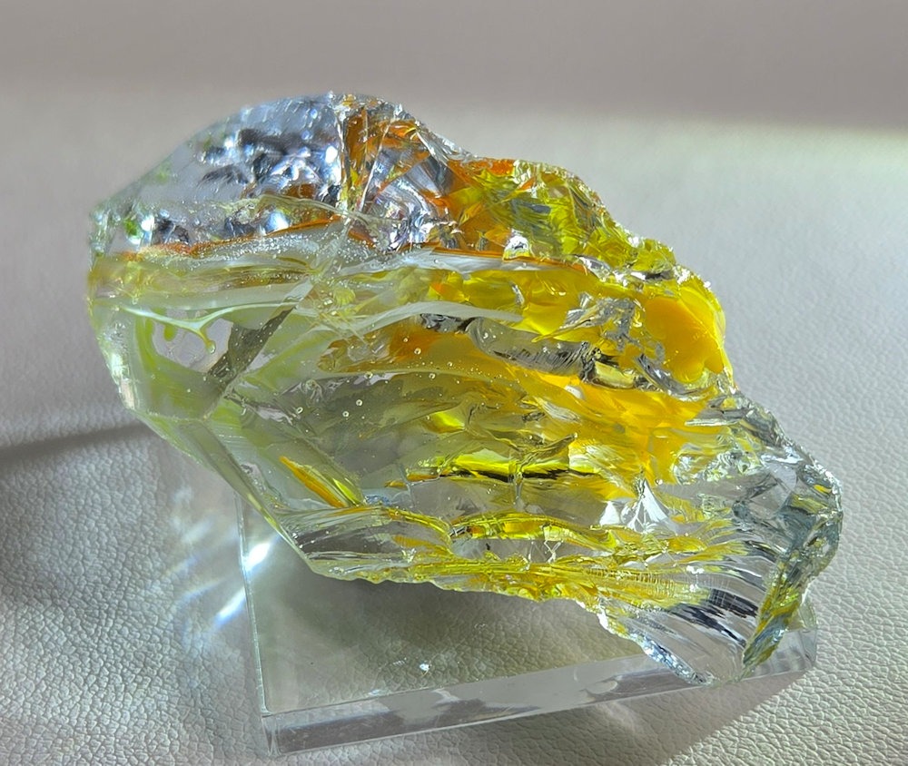Extremely Rare Gem Multi Ice/Sapphire/Solaris/Fire Opal/Pastel Monatomic Andara Crystal 38.0 g. - Image 12
