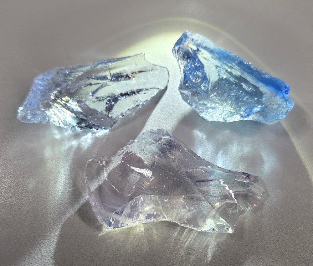 Rare Gem 3 Piece "Sacred Triad" Set Monatomic Andara Crystal 39.4 g.