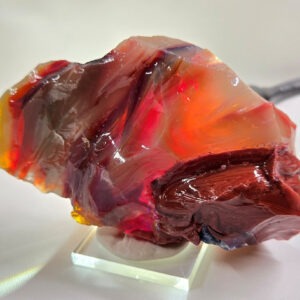 *Extremely Rare* Gem Angel Aura Celestial Gold/Multi Rainbow/Dragon's Blood with Pastel "Heart" Monatomic Andara Crystal 236.0 g.
