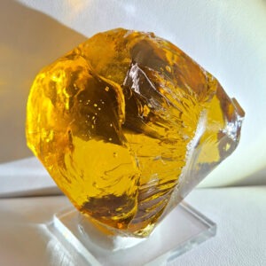 Rare Gem Sun Star "Heart" with bubbles Monatomic Andara Crystal 177.4 g.