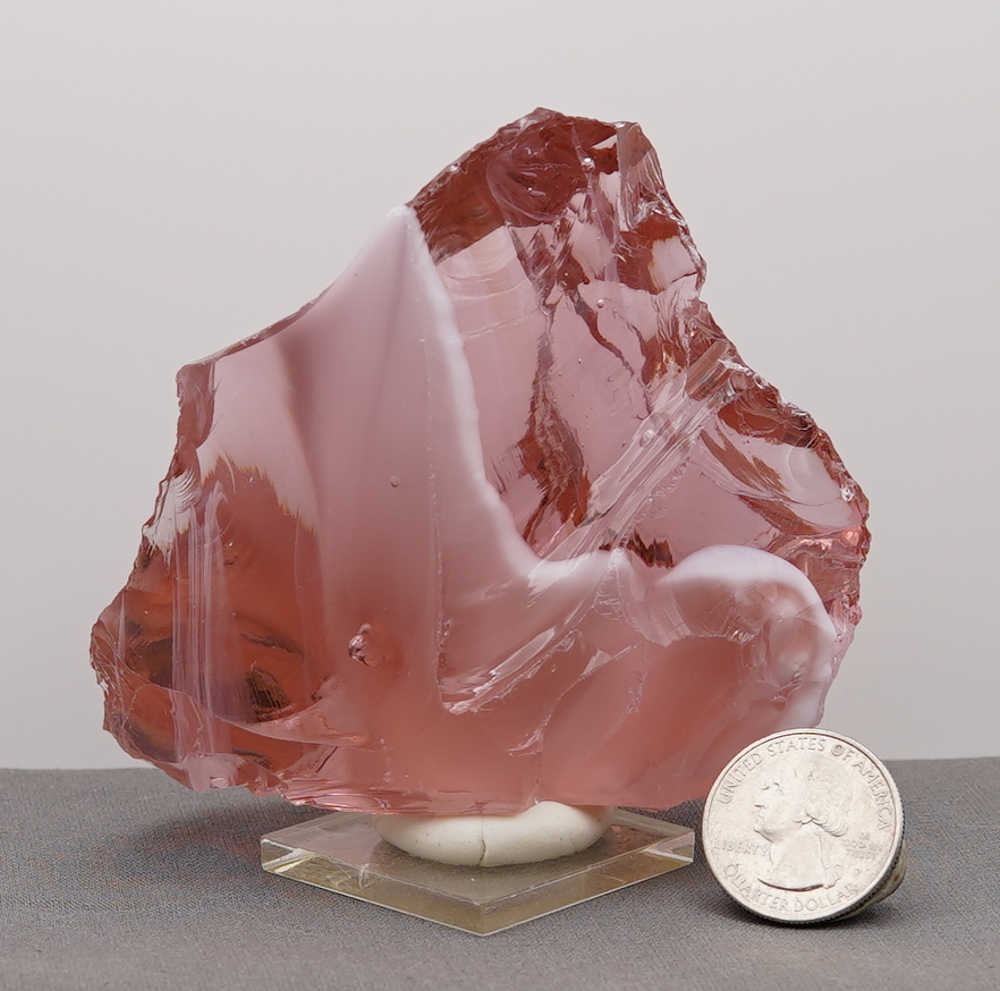 Rare Gem Angel Aura HGW Pink/Pastel Ice "Heart" Monatomic Andara Crystal 312.6 g. - Image 14