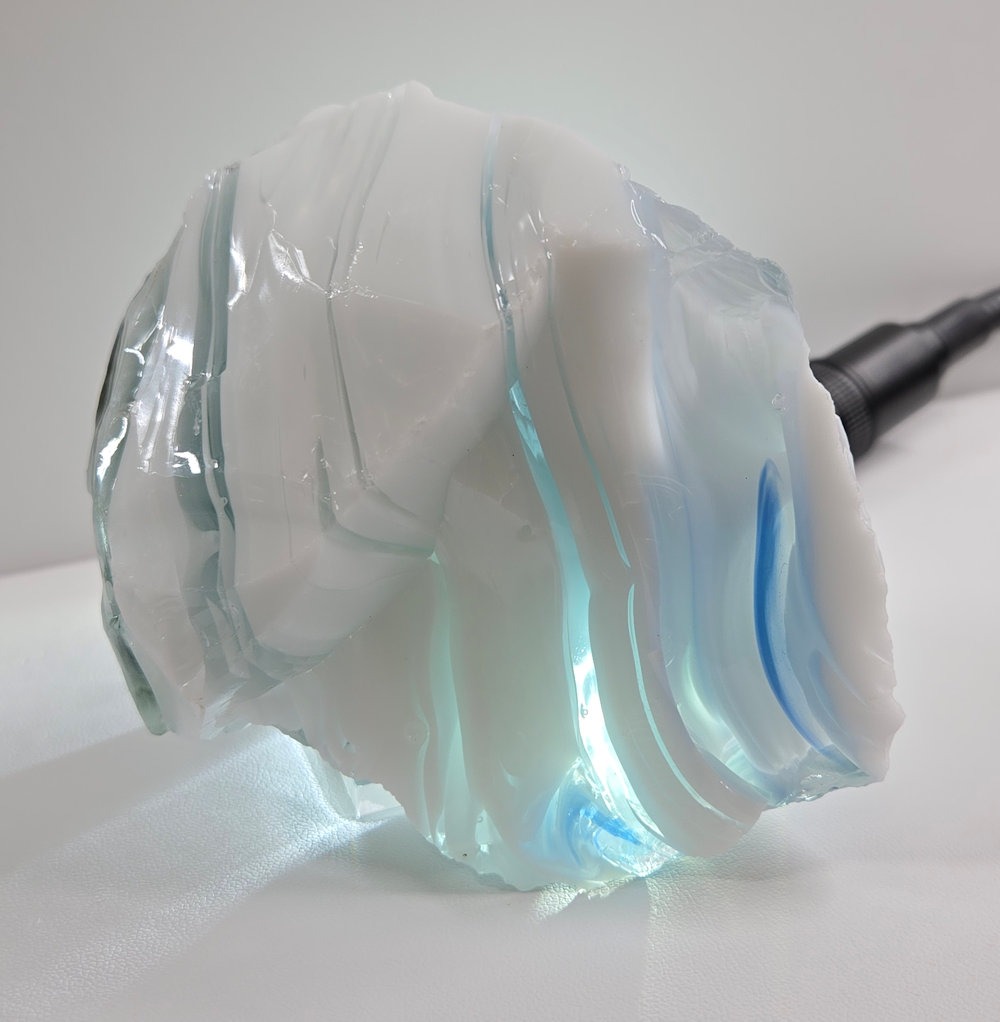 *One of a Kind* *Father's Day Special 20% Off!* Extremely Rare Gem Glacier/Angel Aura Ice/Multi Rainbow/Pastel Ice/Multi Iridium "Heart" Monatomic Andara Crystal 522.0 g. - Image 2